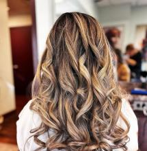 2023 hair trends long hair curly hair blowout womens wash and style long styled hair soft loose curls waves dyson airwrap style blowout curls affordable wash and style blowout near me hairstyling students hairstylist hairdresser in brantford ontario from top rate hair school in the area for hairstyling barbering and aesthetics college diploma