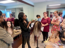 brantford hair school near me guest speaker continued education best quality cosmetology education extensions tape in wefts fusions sew in