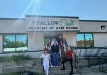 shallow creek academy of hair design new students at shallow creek park in brantford ontario beauty school cosmetology college hairstyling diploma trade school 