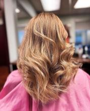 colour correction highlights balayage lowlights toner hair cut affordable hair services near me in brantford ontario hair school beauty school hairstyling cosmetology school diploma hairstylist hairdresser hair transformation goals trendy 2023 autumn winter toned down lived in blonde bronde with natural grow out low maintenance