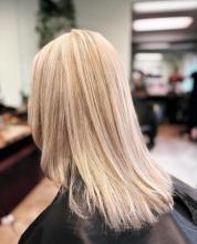 blondes this is your sign to go darker for fall autumn platinum blonde with lowlights brantford hairstylist brantford hairdresser hair dresser hair school barber barbering school hairstyling diploma program aesthetics 