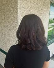 bob lob short medium women's hair cut with bouncy volume blowout 2024 women's hair trending color idea brantford hairstylist hair salon near me affordable services walk in appointments brantford hair cosmetology school college diploma skilled trades registration 