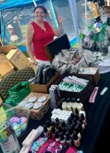 Brantford Canada Day Celebration at Lion's Park Shallow Creek Academy of Hair Design booth